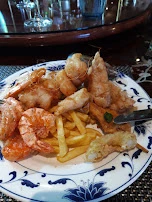 Garnelen Fisch Und Pommes